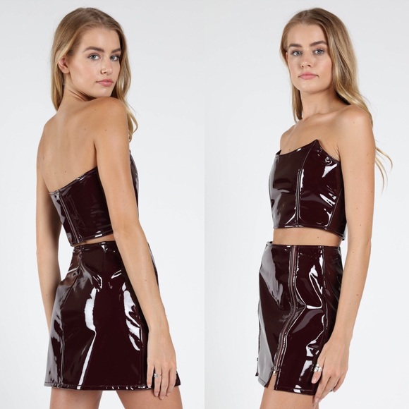 *LAST ONE*Dressed To Kill PVC Leather Top - Picture 3 of 5